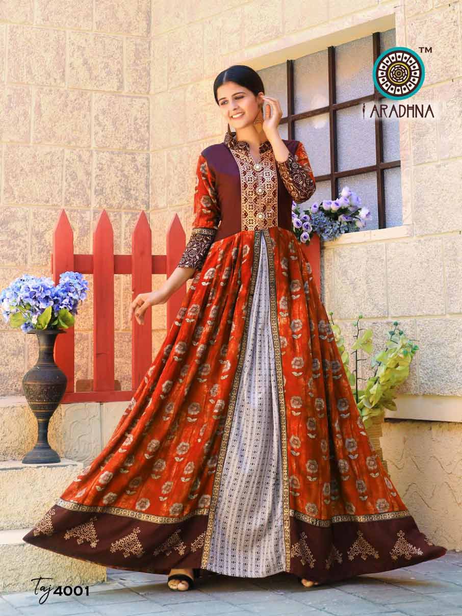 Taj Vol-4 Wholesale Round Printed Kurti Set Taj Vol-4 Wholesale Round Printed Kurti Set
